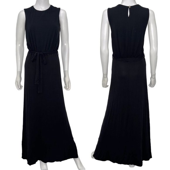 Melissa Odabash Tie Waist Viscose Casual Everyday Maxi Dress in Black Size S - Picture 1 of 13